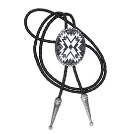 Ivory Falcon Western Bolo Tie, Native American Indian Art Bolo Tie - 002