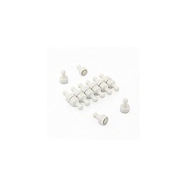 White Office & Fridge Skittle Magnet - 1/2 in. dia x 27/32 in. tall (Pack of 12)