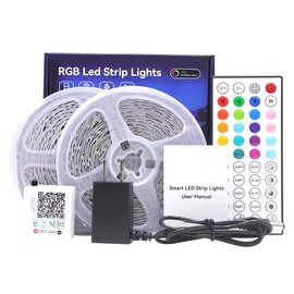 100FT 50FT Smart Led Light Strip RGB Color Changing Music Sync Strip Lights with App & Remote Control for Bedroom Indoor Lighting Decoration Modern - Color: 100ft/30m