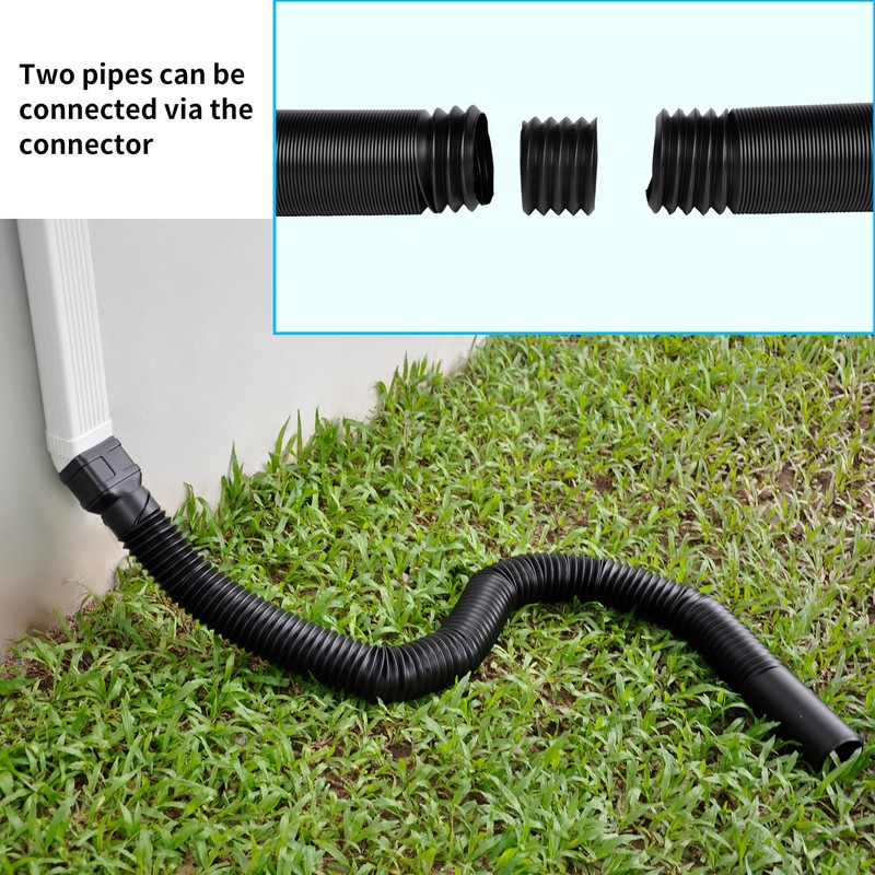 Prestantious 7ft Long Gutter Downspout Extensions, 3.1" OD Gutter Downspout