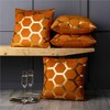 Red Rainbow 4 Pack of Gold Metallic Velvet Cushion Covers