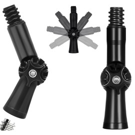 Universal 3/4'' Threaded Joint Angle Adaptor for Telescoping Extension Pole, (Head Only, No Standard Pole) Versatile for Window Cleaning, Gutter Cleaning, Light Bulb Changing, Painting & More 2 Pack
