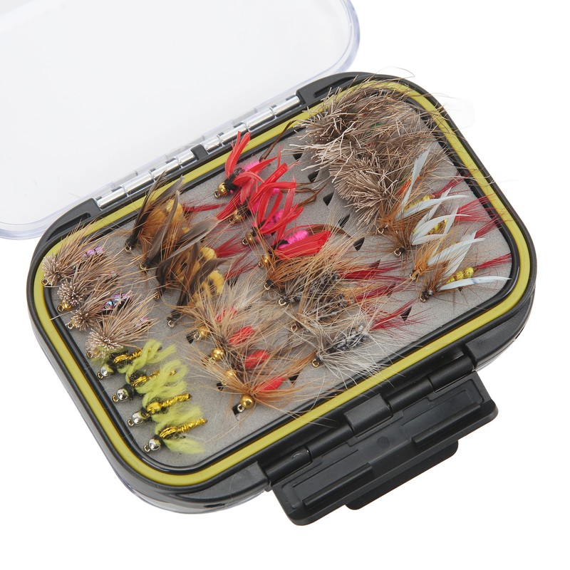 64 Pcs Fly Fishing Flies Stainless Steel Colorful Fishing Lure
