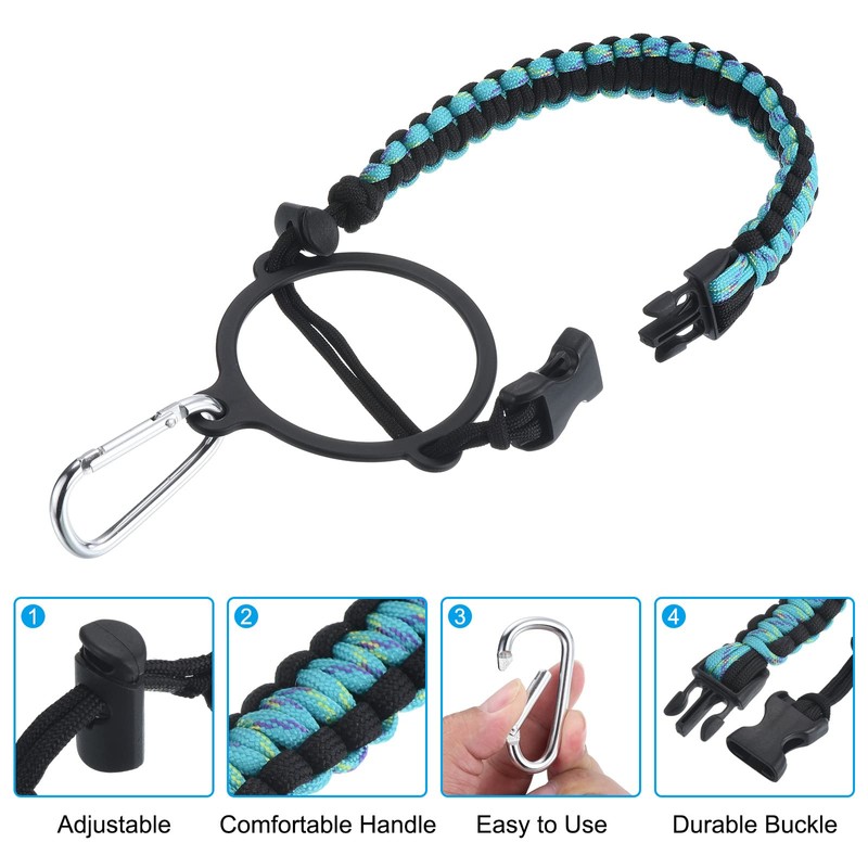 PATIKIL Water Bottle Holder Paracord Handle Carry Strap Carrier with