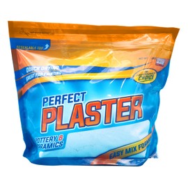 Perfect Plaster Non-Toxic, Color-Blendable, Mix with Water Pottery & Ceramic Casting Material - 4 Pound