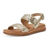Rockport Women's Yarelia Flat Sandal, Gold, 8
