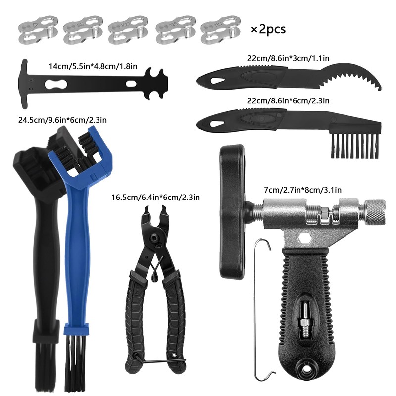 XIAQICA Chain Riveter Bicycle Chain Tool with Bicycle Cleaning Brush