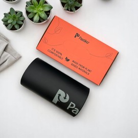 Pastiko 100% Compostable Biodegradable Bin Liners 50L Plant Based Garbage Bags Extra Thick Leak Proof Heavy Duty Bin Bags TUV Austria OK Home and Industrial Compostable for Household Use