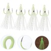 SUPVOX 5pcs Luminous Squid Hook Four Anchor Hook Noctilucent Squid