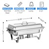 Jacgood Chafing Dish Buffet Set 4 Pack 8QT Stainless Steel