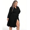 SUFEINI Plus Size Maternity Robe and Matching Baby Swaddle Blanket