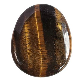 Bacatgem Natural Tiger's Eye Water Drop Chakra Thumb Worry Stone,Stress Relax Healing Reiki Crystal Pocket Palm Stones