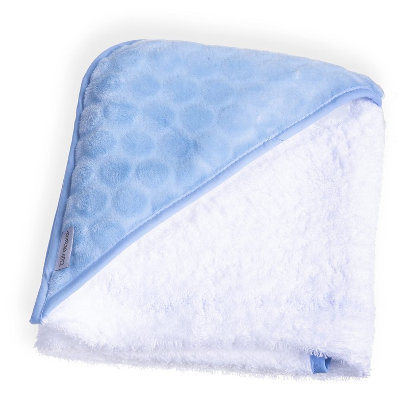 Clair de Lune Marshmallow Hooded Towel (Blue), 70 x 70