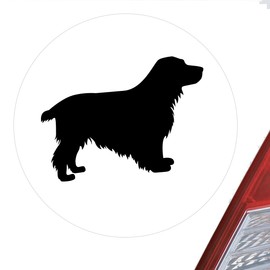 huuraa Sticker English Cocker Spaniel Silhouette Sticker Size 10 cm with Motif for Dog Lovers Gift Idea for Friends and Family