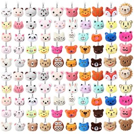 Libima Mini Peluches Fruta Llaveros de Frutas Animales Marinos para Carnaval Pascua Aula Premios Decoración (Hermoso, 150)