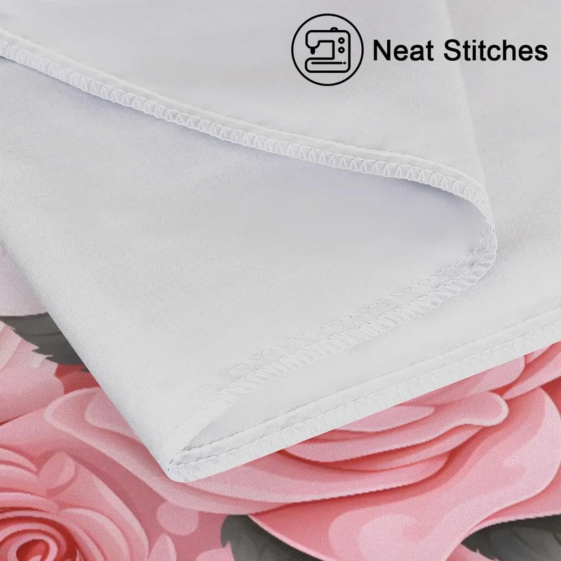 Satin Pillowcase Valentine's Day Roses Satin Pillow case for Hair