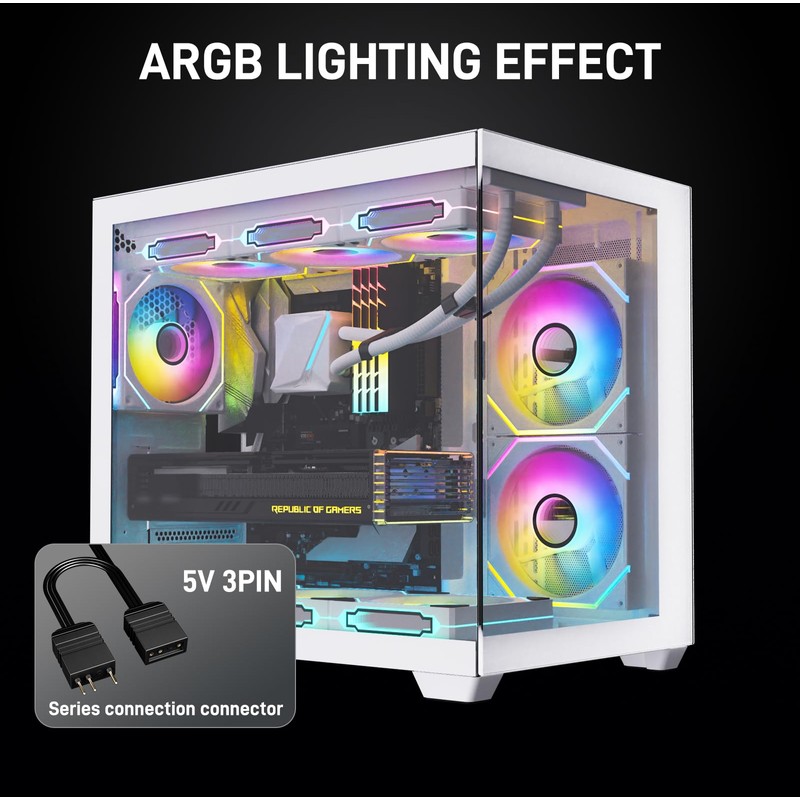 DARKROCK F140 140 mm Infinity Mirror Design Case Fan with