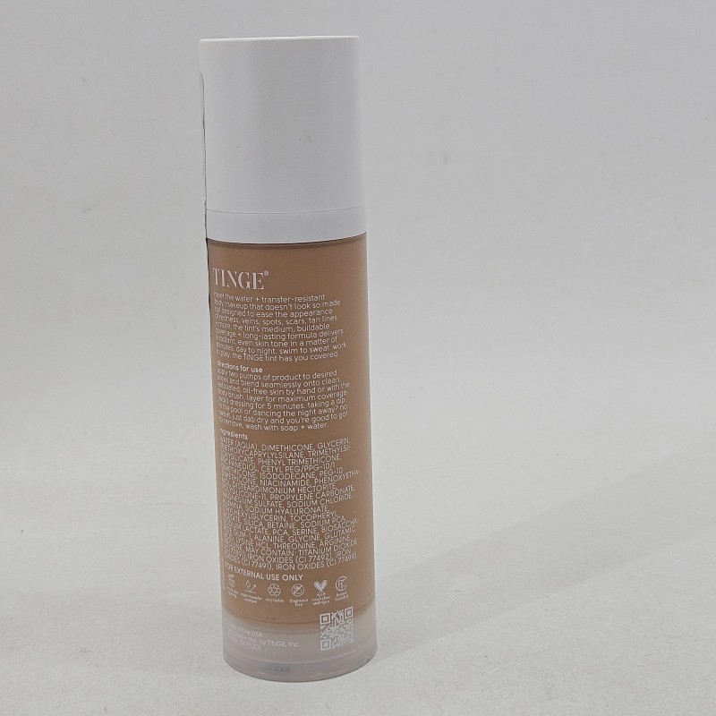 Tinge Tint Body Makeup Tan Warm Coverage Cream Amino Acids