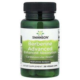 Swanson Vitamins, Berberine Advanced, Enhanced Absorption, Vegan Capsules 30 Tablets (550mg per capsule) / Swanson Vitamins (스완슨 비타민), 베르베린 어드밴스드, 흡수율 향상, 비건 캡슐 30정(캡슐 1정당 550mg)