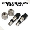 Invero® 2 Piece Bicycle Bike Cycle Valve - Union Nut