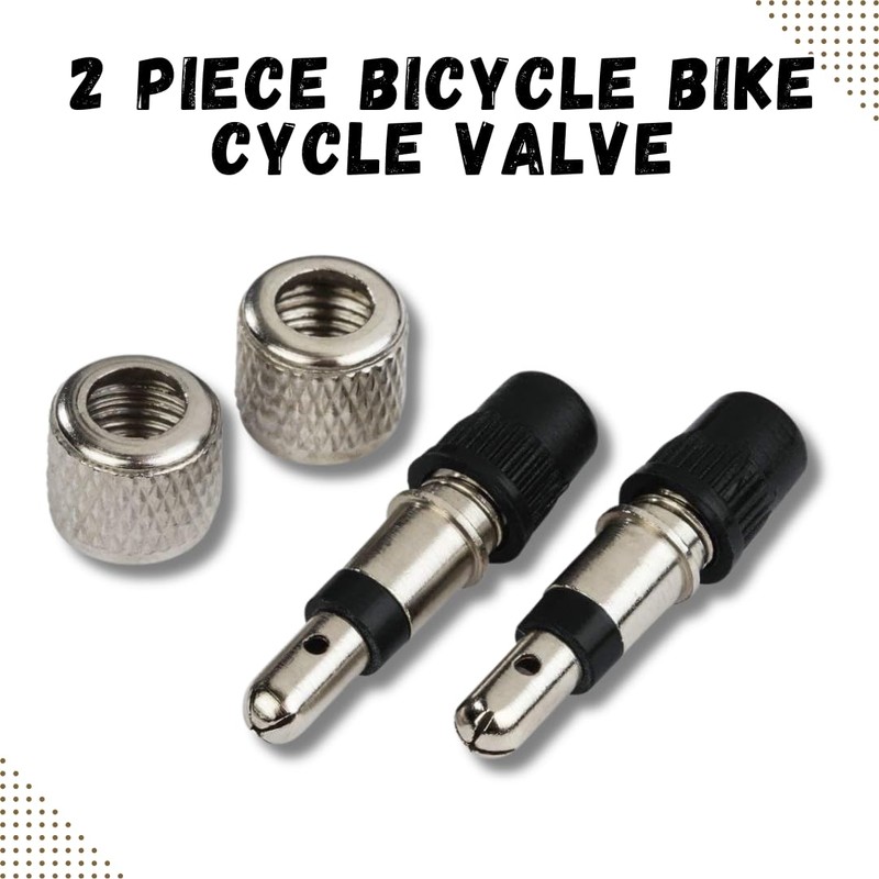 Invero® 2 Piece Bicycle Bike Cycle Valve - Union Nut