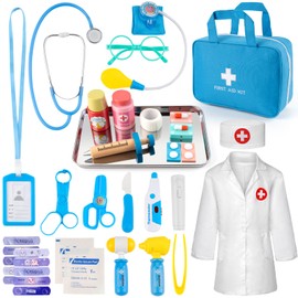 XZZO Doctor Kit for Kids, 36 Pcs Play Set for Toddlers 3-5 With Medical Storage Bag & Real Stethoscope, Fun Role Playing Game Gift
