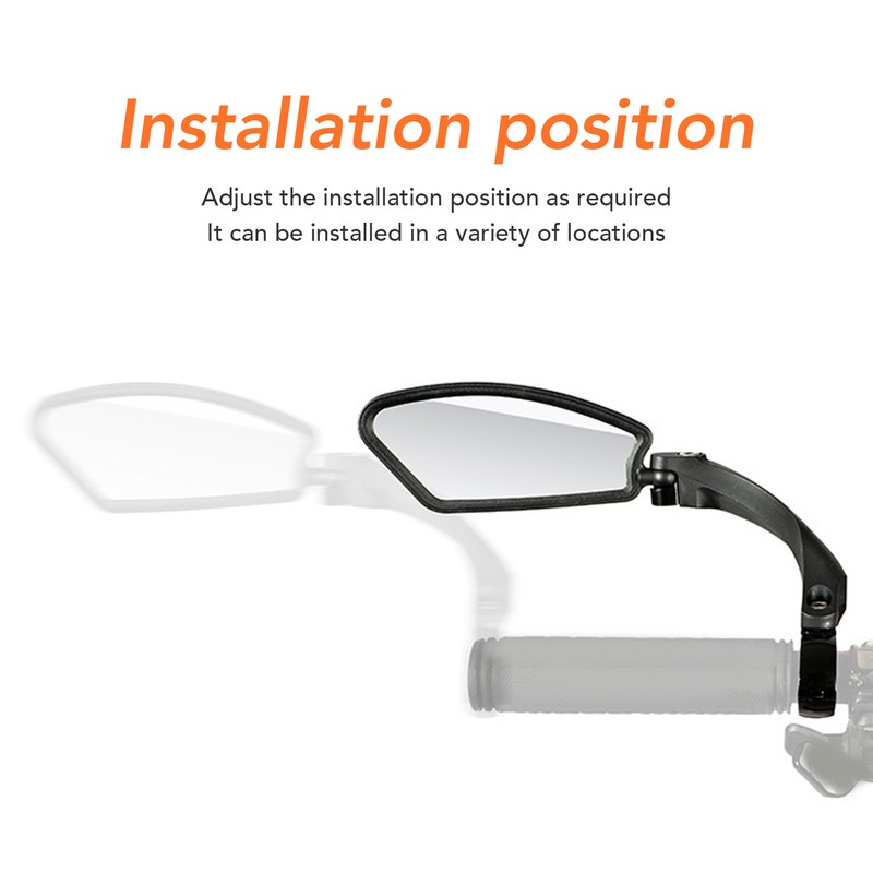 Bike Rearview Mirror Left Wide Range Foldable Handlebar Bike Mirror