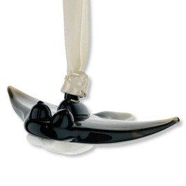 Stingray Ornament – Glass Art Hanging Figurine, Gift Boxed