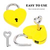 VeYocilk 3 candados pequeños en forma de corazón amarillo con