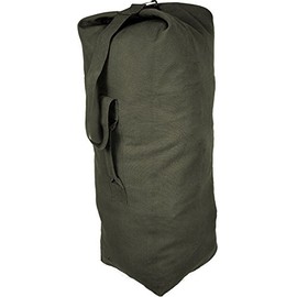 Olive Drab Jumbo Top Load Canvas Duffle Bag (25" x 42")