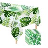 Hawaiian Table Cloth with Napkins, Tropical Palm Leaves Waterproof Tablecloths