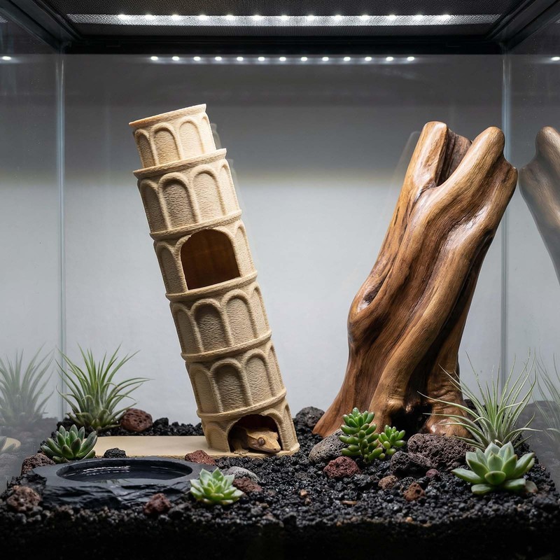WEIGANGFANG Reptile Climbing Branch Habitat Decor Lizard Basking Platform and