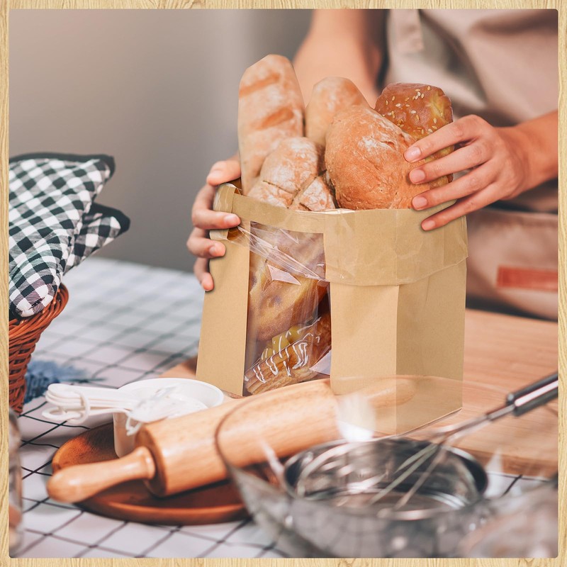 120 Bread Bags for Homemade Bread, Sourdough Bread Bags with