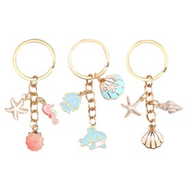 KASESSS Pack of 3 Women's Keyrings, Bag Charms, Cute, Bag Charms, Versatile, Aesthetic Keychain for Women, Bag Pendant for Purses and Bags, Backpack Pendant Cute, Blue, pink