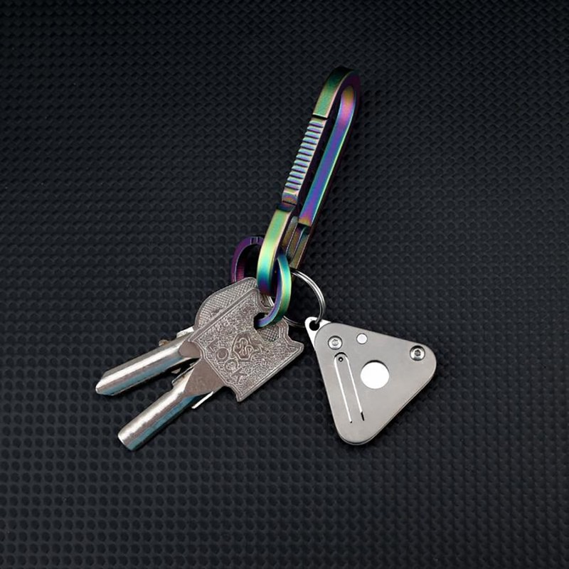 LSCH Titanium Small Quick Release Keychain Knife,Mini EDC Box Cutter,(LS-1220)