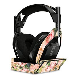 MightySkins Glossy Glitter Skin Compatible with Astro A50 Wireless Headphones + Base Station (Gen 4) - Faded Roses | Protective, Durable High-Gloss Glitter Finish | Easy to Apply | Made in The USA
