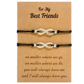 Regaosly 2pcs Best Friend Bracelet Infinity Friendship Bracelet BFF Bracelets Matching Bracelet for Best Friends Best Friend Gift for Birthday Gifts for Best Friends Sisters Besties (BFF Bracelets)
