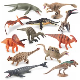 ZOSIGN 12 Pieces Dinosaur Figures Toy, Dino Figures Set, Realistic Dinos Toy, Educational Toy for 3 Years Boys Girls, Children's Day Birthday Gifts