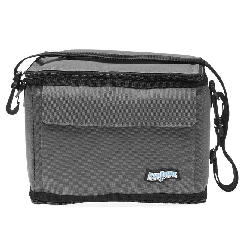 FlexiFreeze Refreezable Can Cooler Lunch Box, Collapsible with Built-in Ice