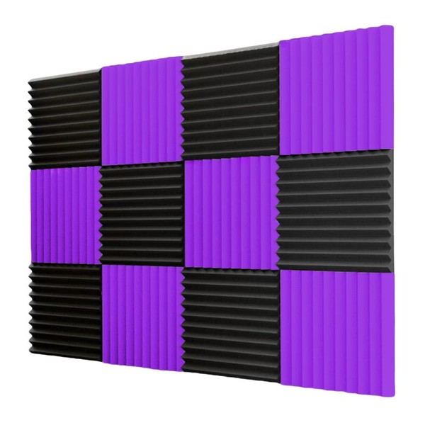 12/24/48 Pack Acoustic Panels 1 X 12 X 12 Inches