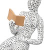Women Thinker Statue Unique Resin Pulp Reading Women Figurine Decor