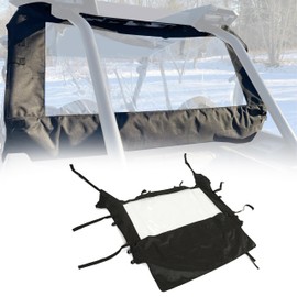 HECASA Rear Windshield Compatible with 2014-2022 Polaris RZR 900 1000 XP 4 Turbo EPS Trail Full Rear Windscreen Soft Windproof Back Cover