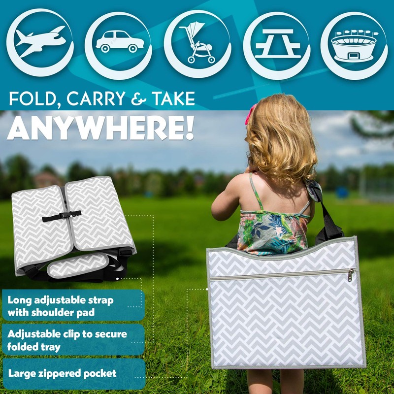 Kenley Kids Travel Tray, Toddler Car Seat Lap Tray, Road