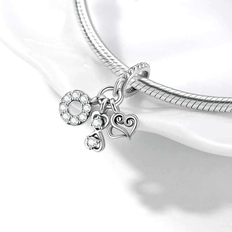 Symretie 925 Sterling Silver Charms Pendant for Bracelets and Necklaces