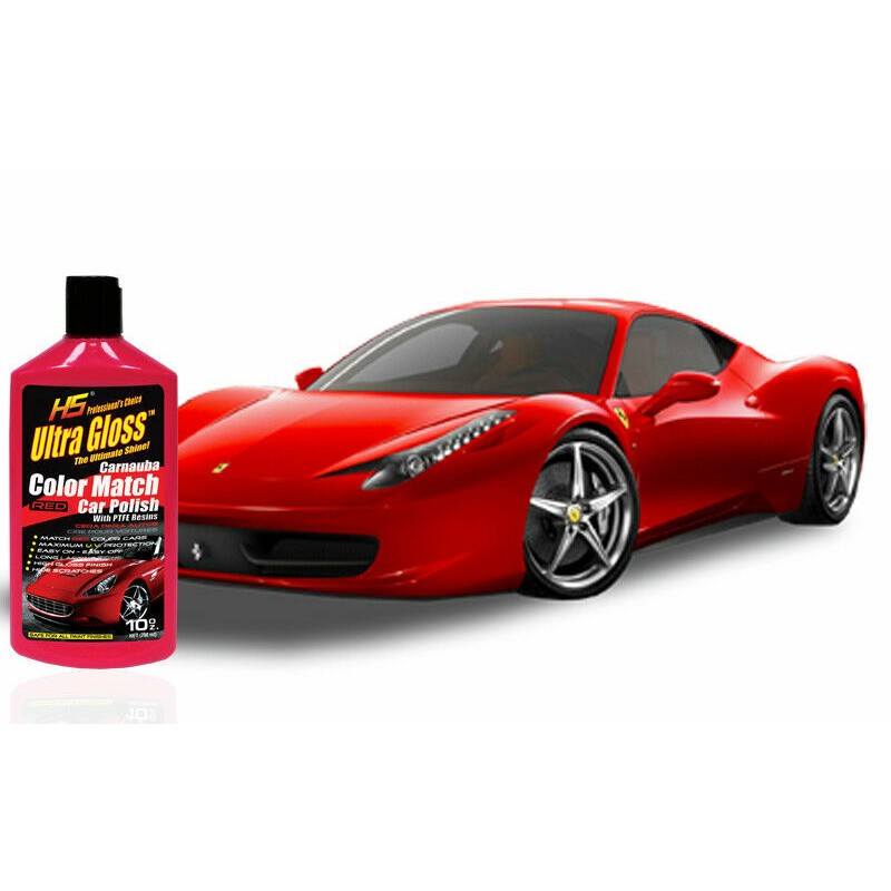 HS Red Car Polish Liquid Wax Long Lasting Protection Boat