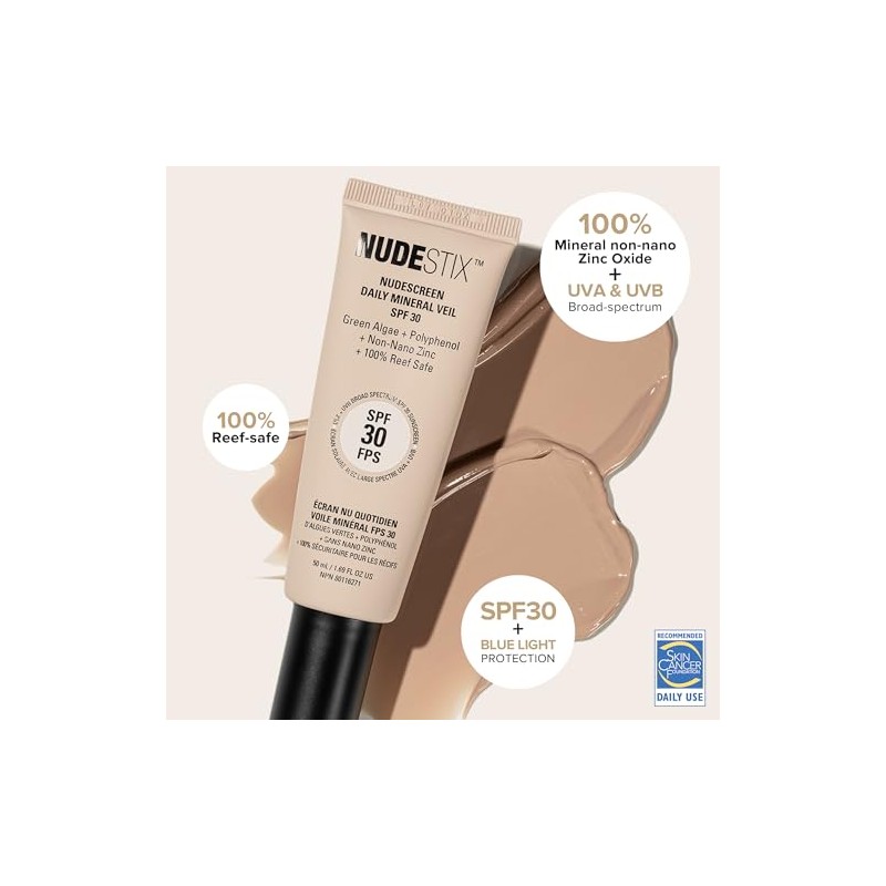 NUDESTIX Nudescreen Daily Mineral Veil SPF 30 – Lightweight Tinted