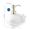 NEWHENGS Cat Shape Soap/Lotion/Hand Sanitizer Stainless Steel Pump Dispenser Gifts