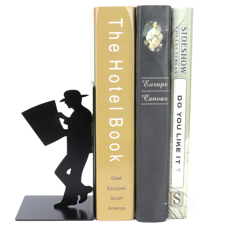 Wrought Iron Figure Book Stand Readers Book Stand Bookshelf Ornaments