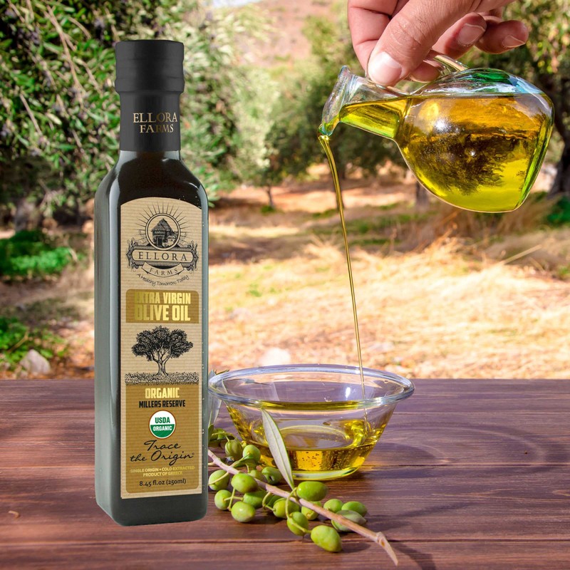 Ellora Farms, Organic Greek Extra Virgin Olive Oil, Single Origin,