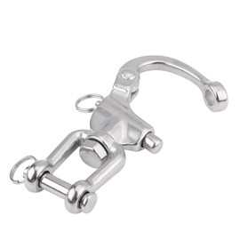 Stainless Swivel Snap Shackle, 316 Stainless Steel Quick Release Jaw Swivel Snap Shackle Swivel For Sailboat Spinnaker Halyard, 6Mm Stainless Steel (128mm)